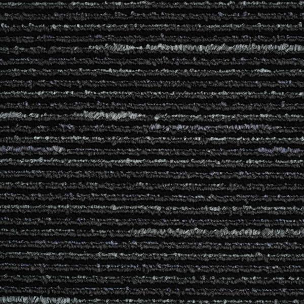 Teppichfliese Gestreift Schwarz 50 x 50 cm 4 stk.
