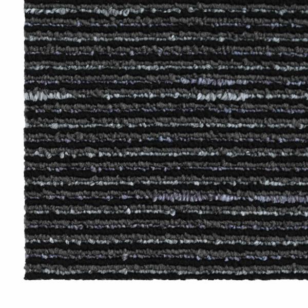 Teppichfliese Gestreift Schwarz 50 x 50 cm 20 stk.
