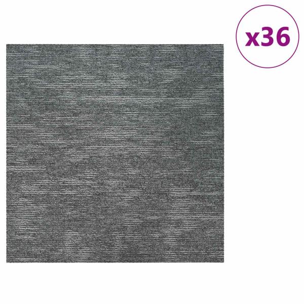 Teppichfliese Rockgrau 50 x 50 cm 36 stk. PP und Bitumen
