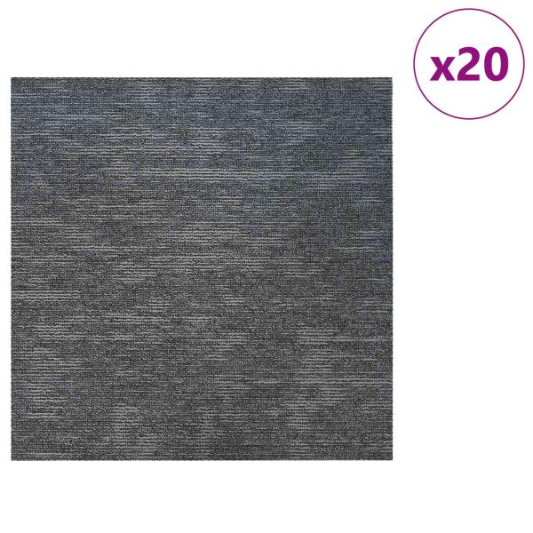 Teppichfliese Himmelgrau 50 x 50 cm 20 stk. PP und Bitumen