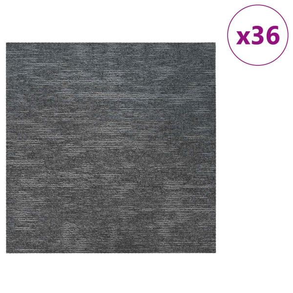 Teppichfliese Himmelgrau 50 x 50 cm 36 stk. PP und Bitumen