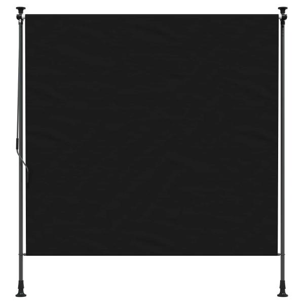 Outdoor Rollo Schwarz 150 x 270 cm