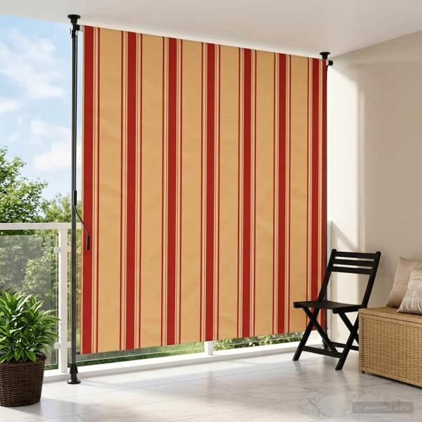 ARDEBO.de - Outdoor Rollo Mehrfarbig 120 x 270 cm