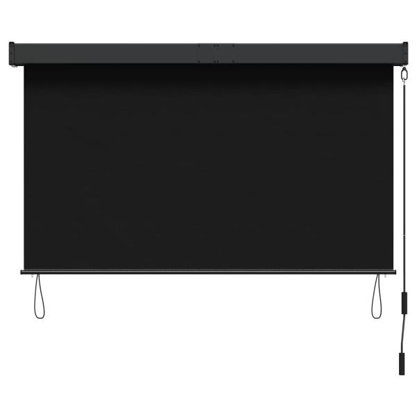 Rollo Schwarz 60 x 250 cm Stoff und Aluminium