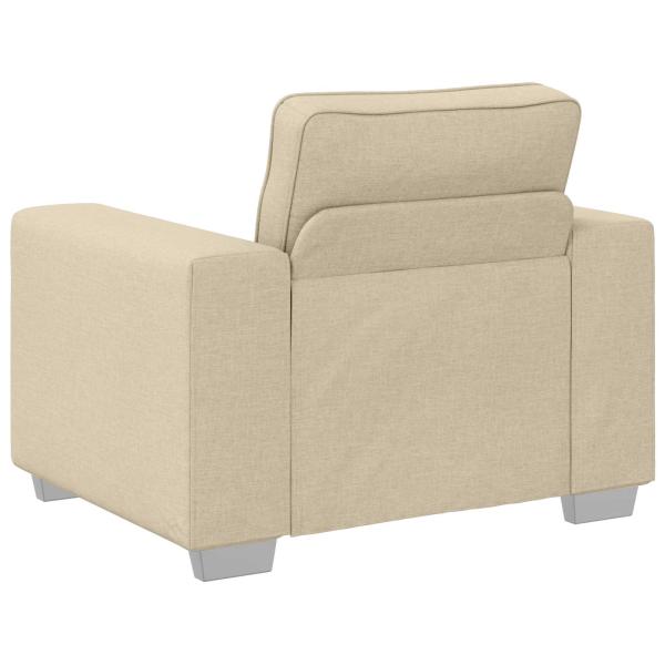 Sofa 3 pcs Creme 219 x 80 x 82 cm Leinenmischgewebe