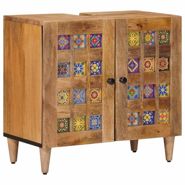 Badezimmermöbel-Set 5 stk. Natur 38 x 33 x 160 cm