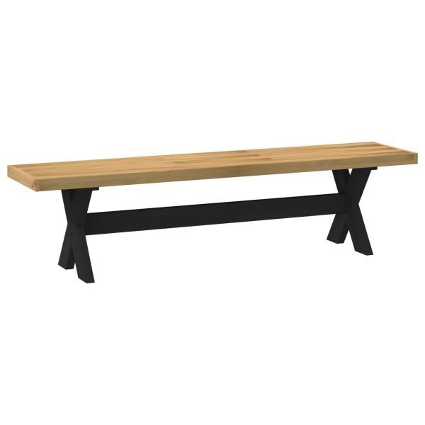 Esstischbank NOAIN 160 x 41 x 45 cm Massives Kiefernholz Natur