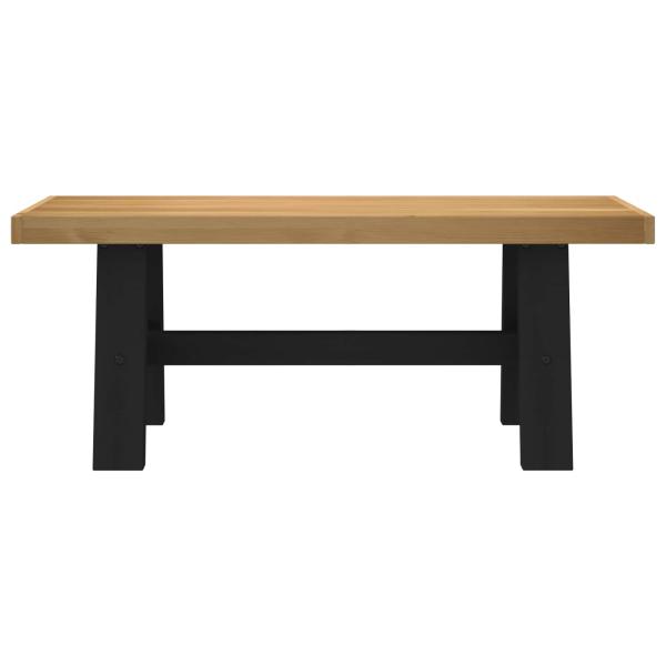 Esstischbank NOAIN 120 x 41 x 45 cm Massives Kiefernholz Natur