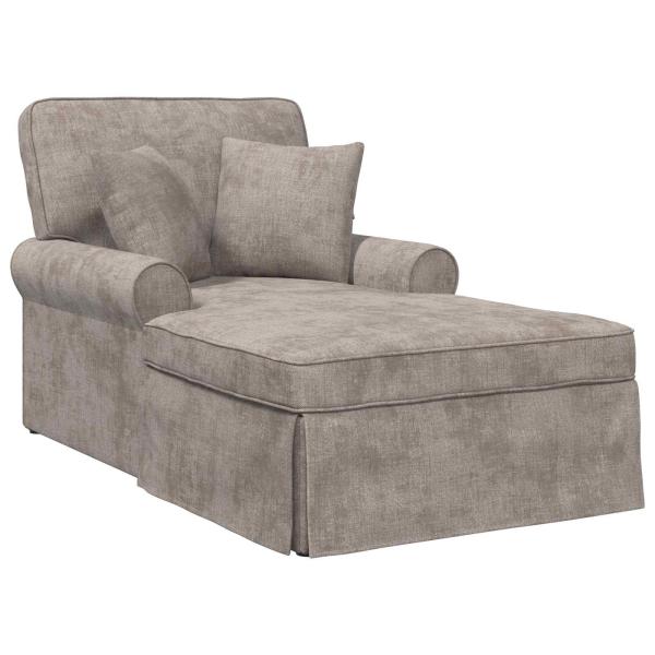 Chaise Lounge mit Rock mit Kissen Sand 157 x 91 x 91 cm ARES