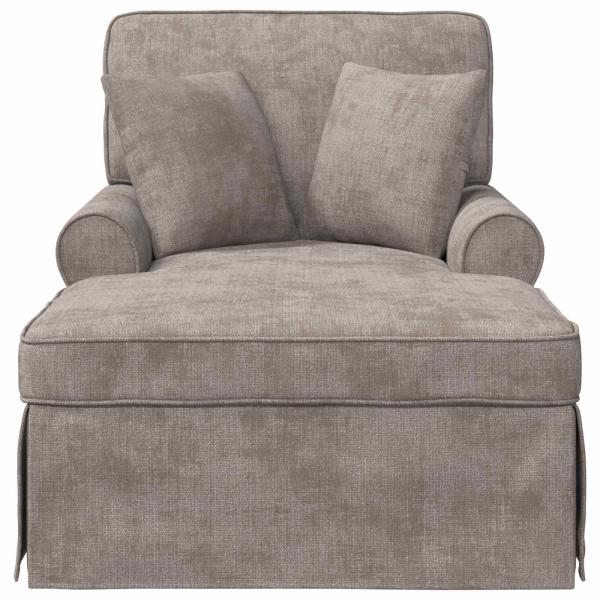 Chaise Lounge mit Rock mit Kissen Sand 157 x 91 x 91 cm ARES