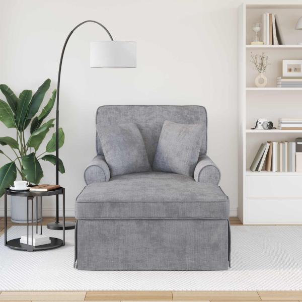 Chaise Lounge mit Rock Hellgrau 157 x 91 x 91 cm ARES