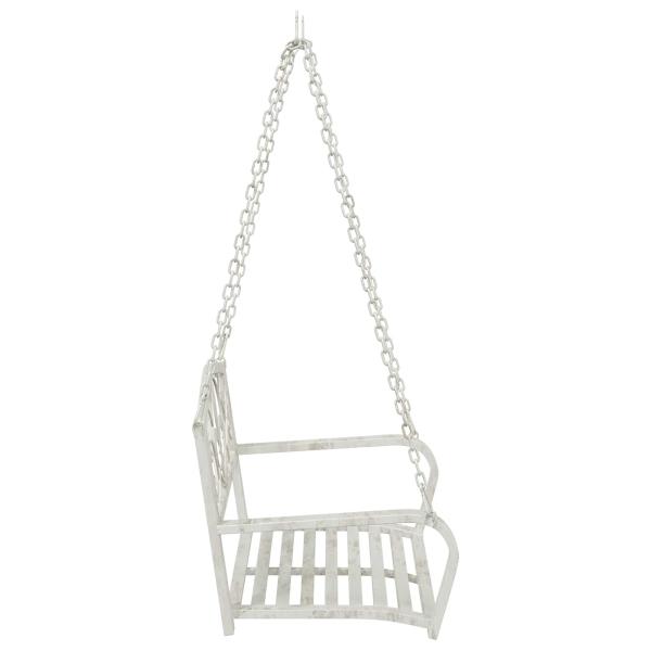 Schaukelbank Stahl 71,5 x 59 x 55 cm Antik Weiß