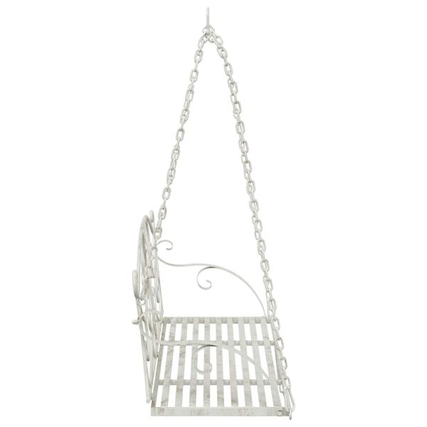 Schaukelbank Stahl 110 x 52,5 x 47 cm Antik Weiß
