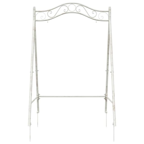 Schaukelrahmen Antik Weiß 113 x 121,5 x 168 cm Stahl