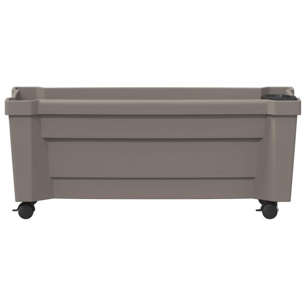 Calypso Blumentopf mit Rädern PP Grau
