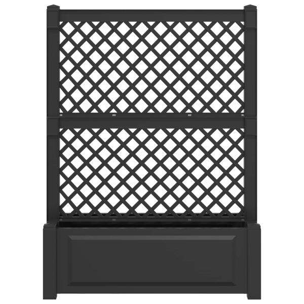 Großer Pflanzer mit Spalier Anthrazit 99,5 x 43 x 133,5 PP