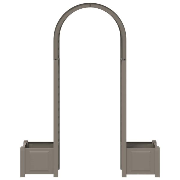 Rosenbogen mit Pflanzer Grau 168,5 x 43 x 207 cm PP