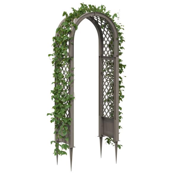 Rosenbogen mit Spitzen PP Grau