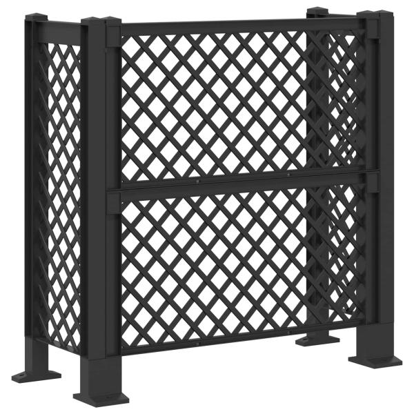 Mülltonnengitter Anthrazit 123 x 47 x 114 cm PP