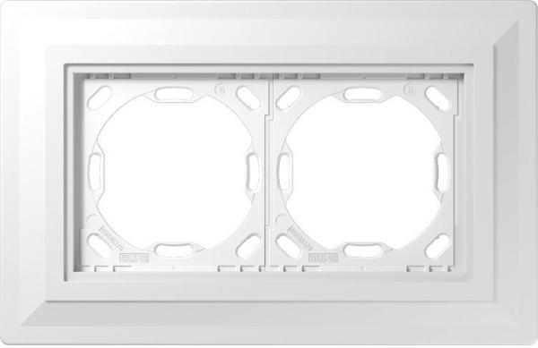 ARDEBO.de Jung PA982G125-0 Einputzadapter Zwischenrahmen 2-fach, Alpinweiß, LS 990