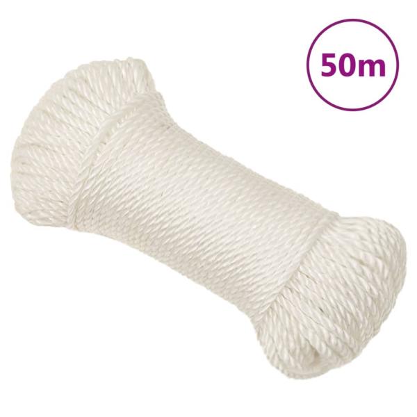 ARDEBO.de - Arbeitsseil Weiß 6 mm 50 m Polypropylen