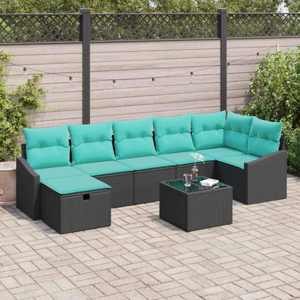 ARDEBO.de - Sofa Set 8 stk. Poly-Rattan