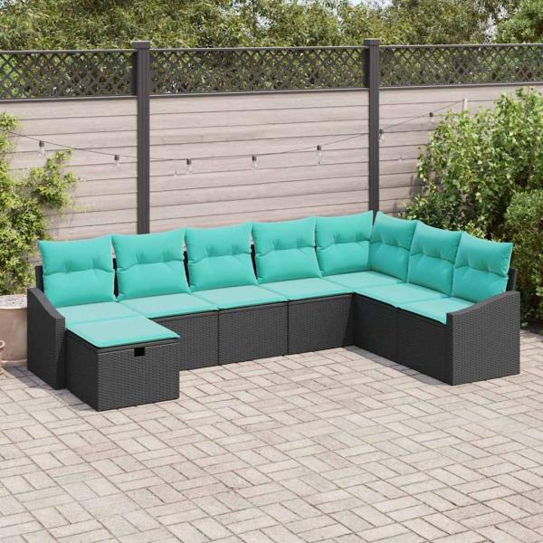 ARDEBO.de - Gartensofa-set 8 stk. Poly-Rattan