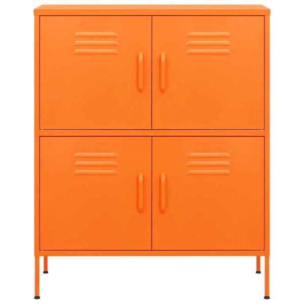 Lagerschrank Orange 80x35x101,5 cm Stahl