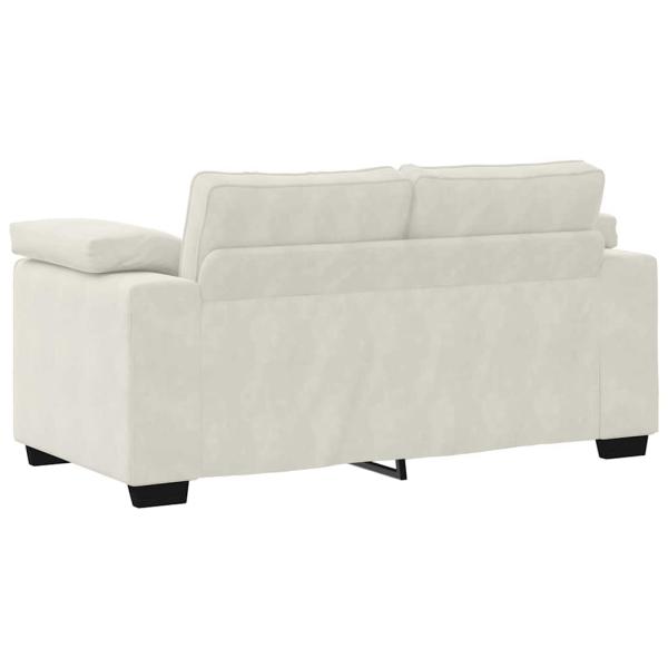 Zweisitzer-Sofa Creme 160x77x82 cm Samt