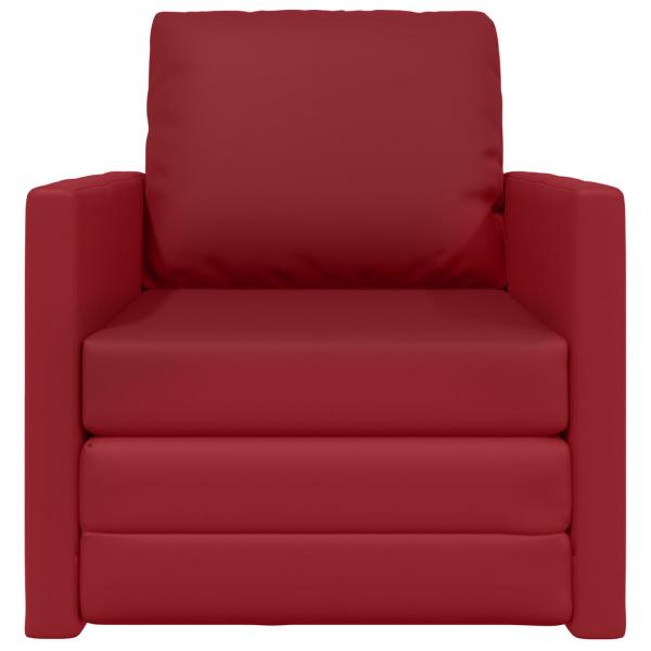 Schlafsofa 60cm Weinrot Kunstleder