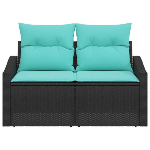Gartensofa Grau 123 x 62 x 69cm Poly-Rattan