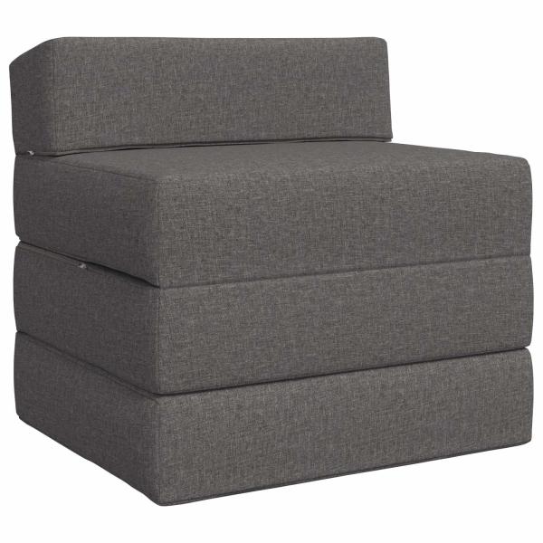 Klappsofa Bett Hellgrau 70 x 60 x 63 cm Stoff