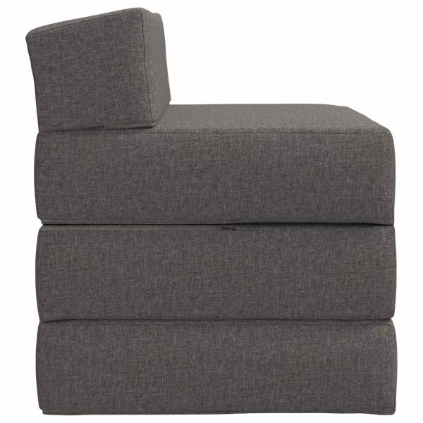 Klappsofa Bett Hellgrau 70 x 60 x 63 cm Stoff