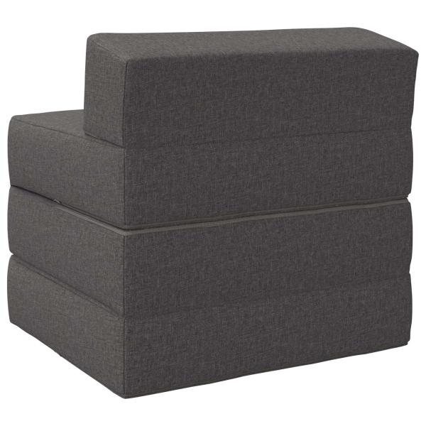 Klappsofa Bett Hellgrau 70 x 60 x 63 cm Stoff