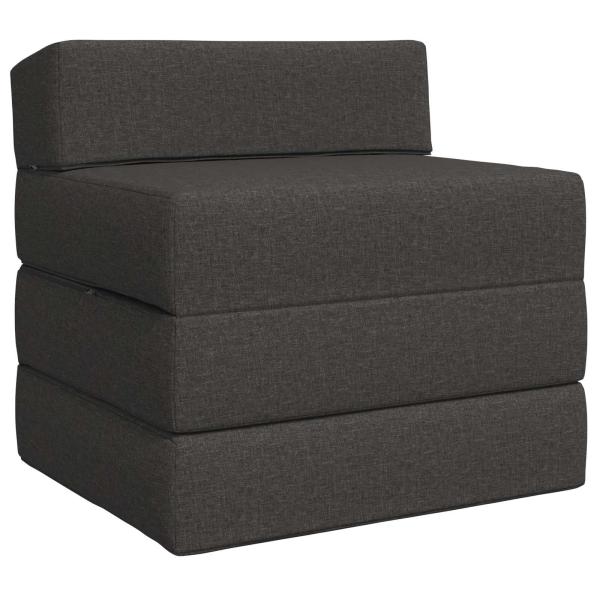 Klappsofa Bett Dunkelgrau 200 x 70 x 15 cm Stoff