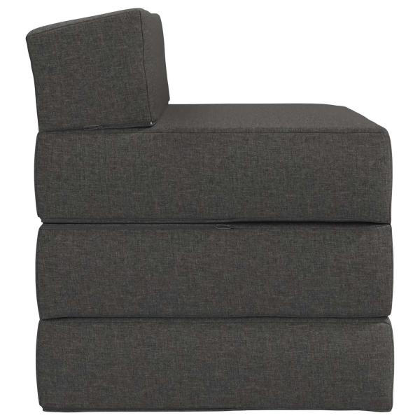 Klappsofa Bett Dunkelgrau 200 x 70 x 15 cm Stoff