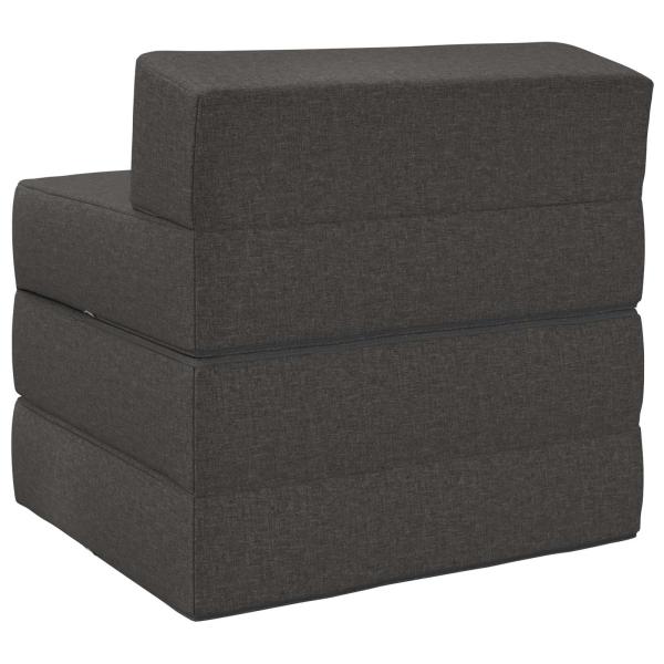 Klappsofa Bett Dunkelgrau 200 x 70 x 15 cm Stoff