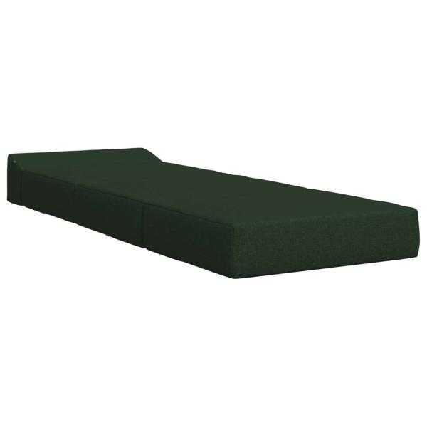 Klappsofa Bett Dunkelgrün 200 x 70 x 15 cm Stoff