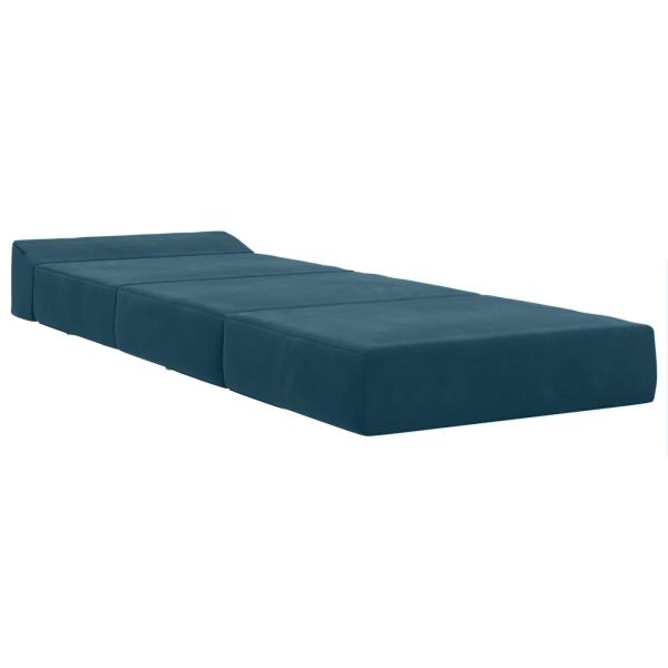 Klappsofa Bett Blau 200 x 70 x 15 cm Samt