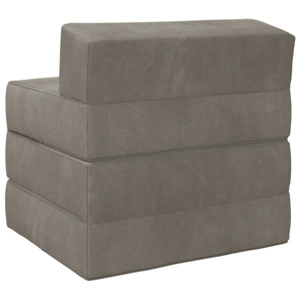 Klappsofa Bett Hellgrau 70 x 60 x 63 cm Samt