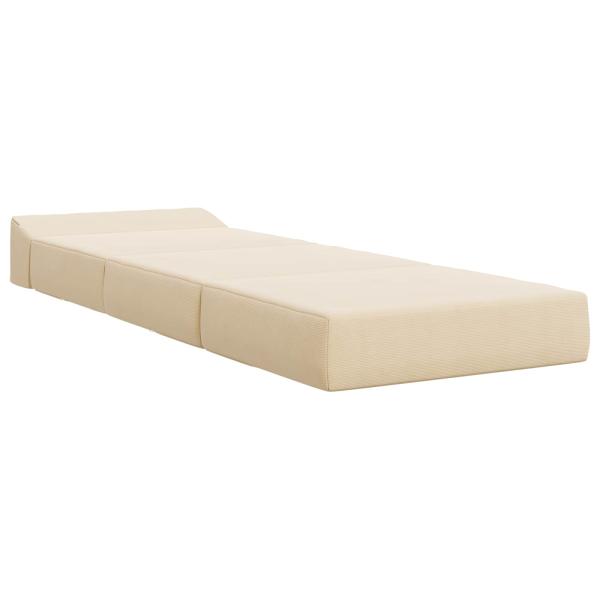 Klappsofa Bett 2-Sitzer Creme 70 x 60 x 63 cm Cordstoff