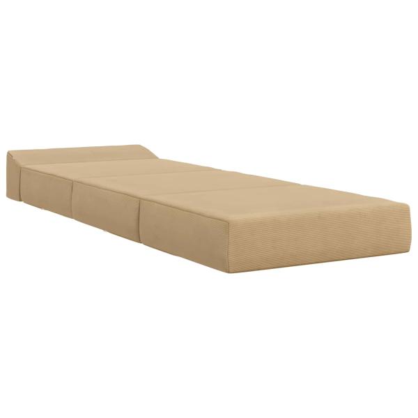 Klappsofa Bett Hellgrün-Grau 200 x 70 x 15 cm Cordstoff
