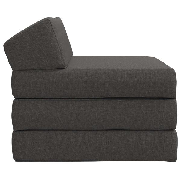 Klappsofa Bett Dunkelgrau 200 x 70 x 10 cm Stoff