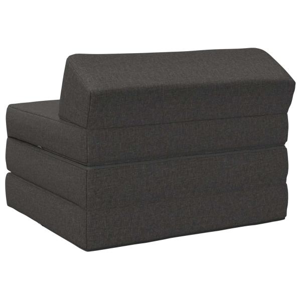 Klappsofa Bett Dunkelgrau 200 x 70 x 10 cm Stoff