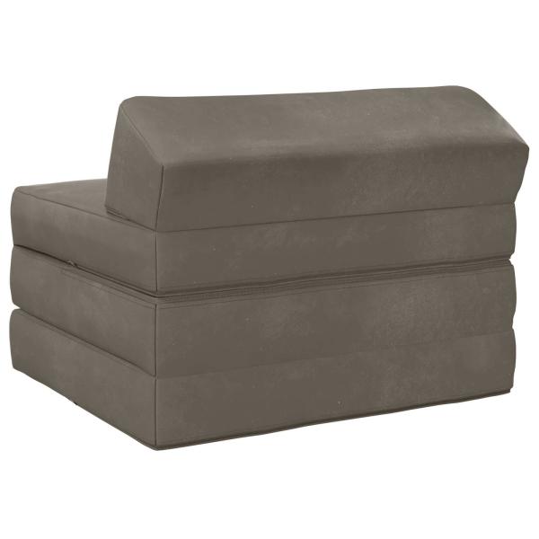Klappsofa Bett Hellgrau 70 x 60 x 49 cm Samt
