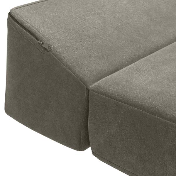 Klappsofa Bett Hellgrau 70 x 60 x 49 cm Samt