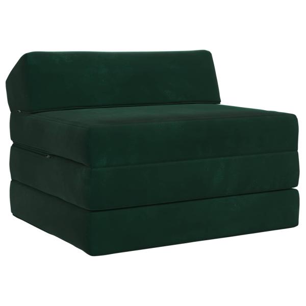 ARDEBO.de - Klappsofa Bett Dunkelgrün 200 x 70 x 10 cm Samt