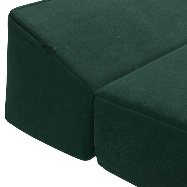 Klappsofa Bett Dunkelgrün 200 x 70 x 10 cm Samt