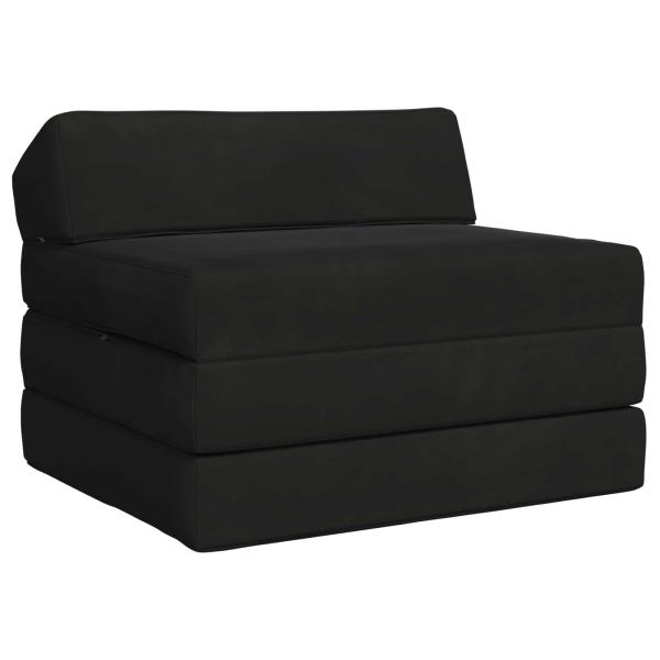 ARDEBO.de - Klappsofa Bett Schwarz 70 x 60 x 49 cm Samt