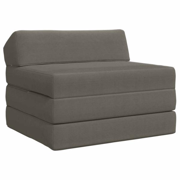 ARDEBO.de - Klappsofa Bett Hellgrau 200 x 70 x 10 cm Cordstoff